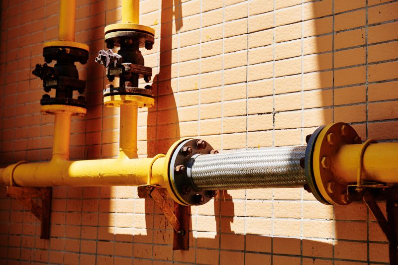 Outdoor Gas Line Installation detail